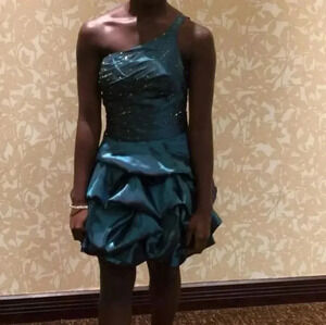 COLORS Aqua Cinderella Tutu one‎ shoulder dress